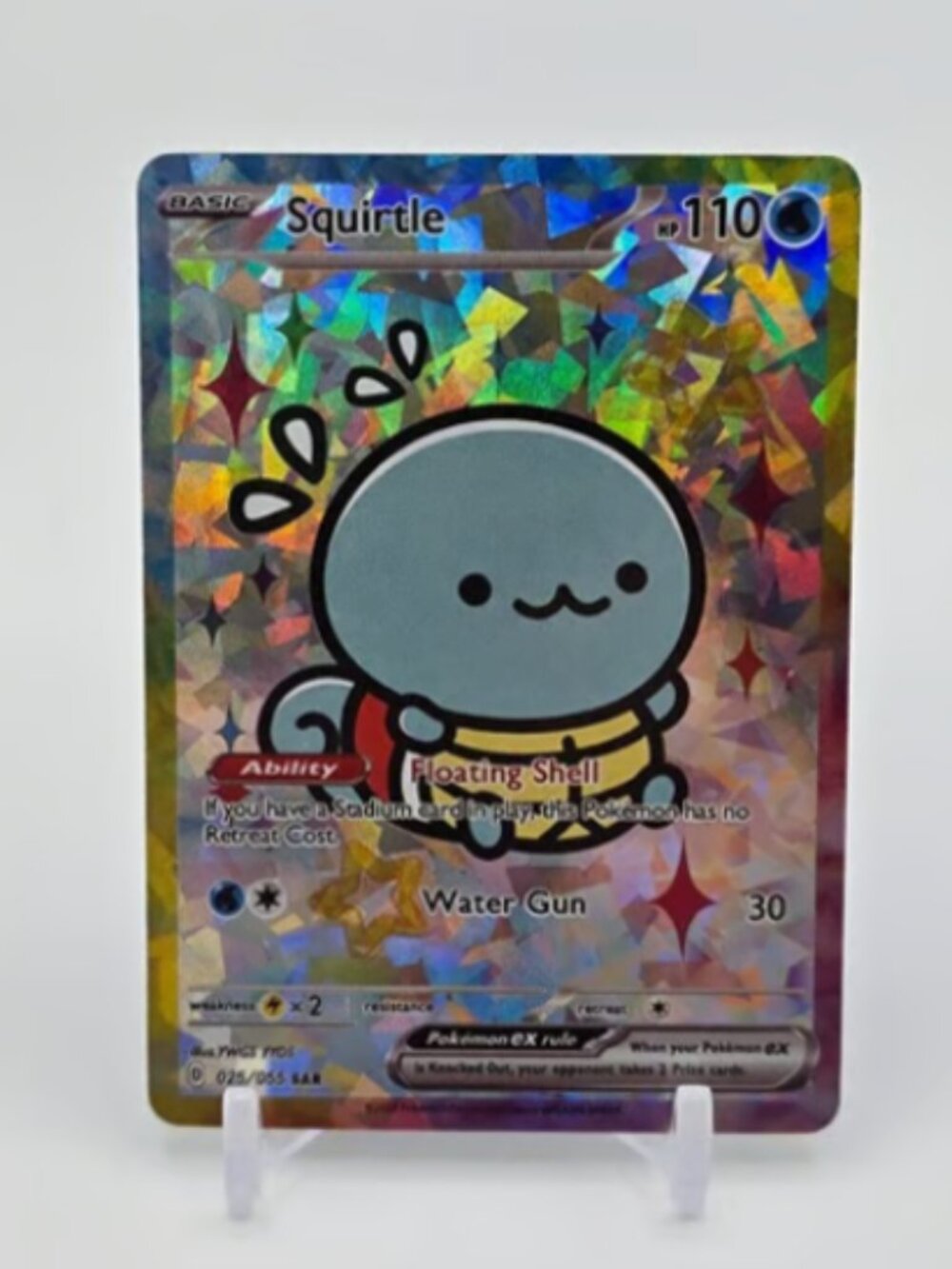SQUIRTLE Art Card READ DESCRIPTION: HOLO SQUIRTLE Card SQUIRTLE Pokemon Card p1